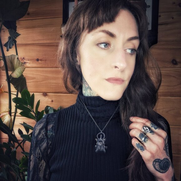 Electroformed Vertebrae Necklace - Picture 3 of 8